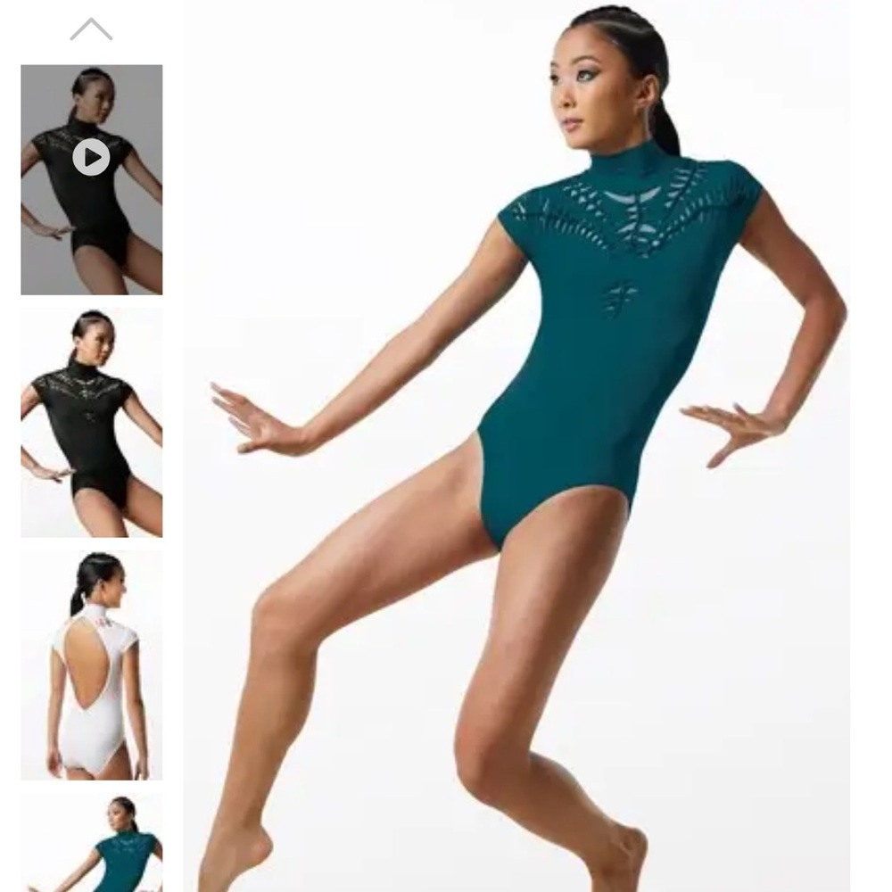 Woven Mock Neck Leotard by Balera